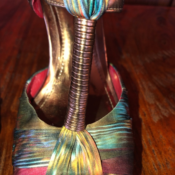 ALDO Tye-dyed Satin & Copper Mary Jane Stilettos - Picture 5 of 8